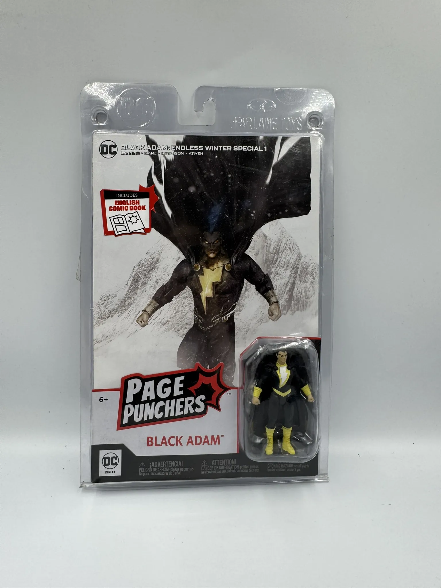 Figura Page Punchers - Black Adam (Incluye Comic)