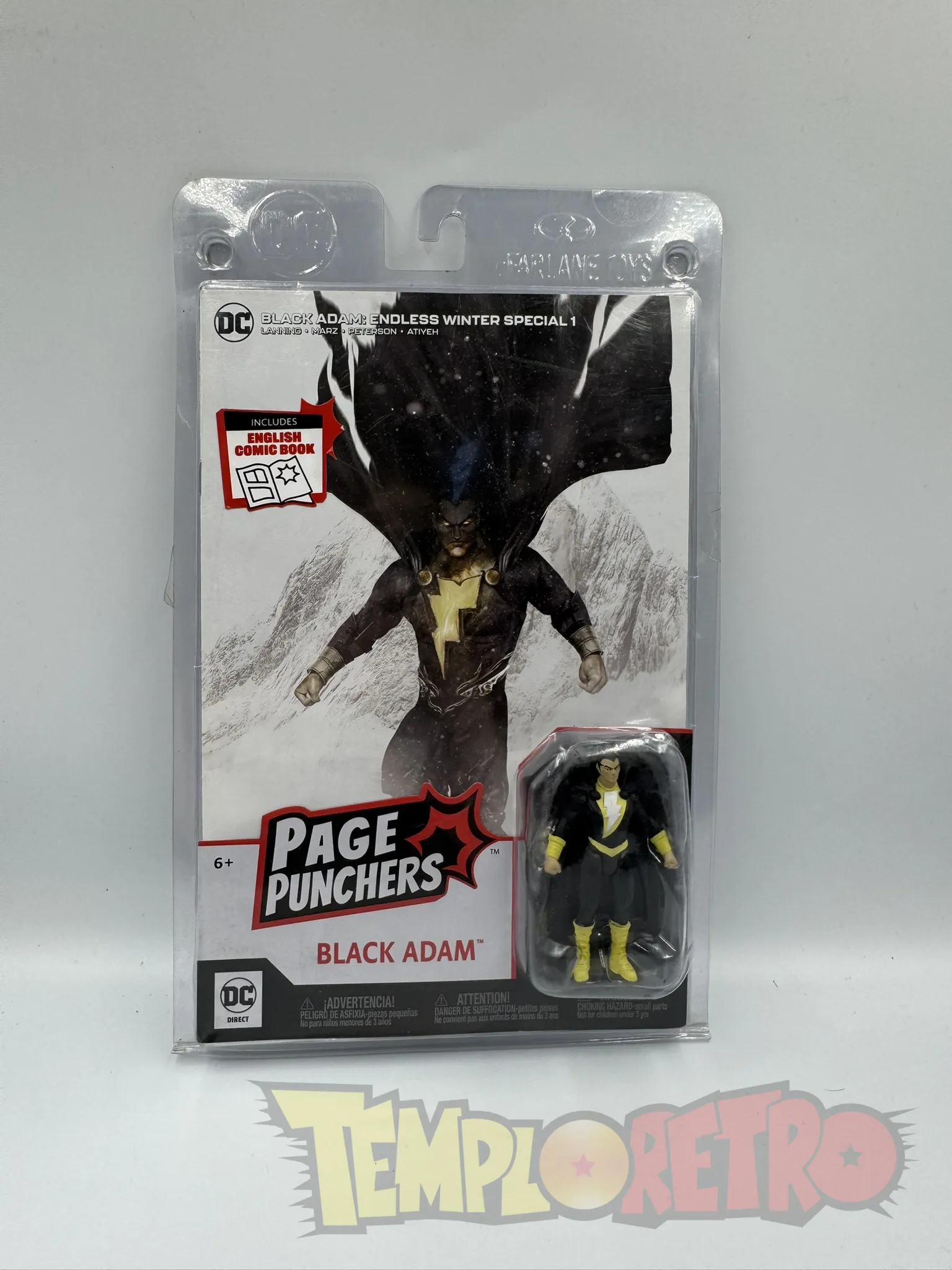 Figura Page Punchers - Black Adam (Incluye Comic)