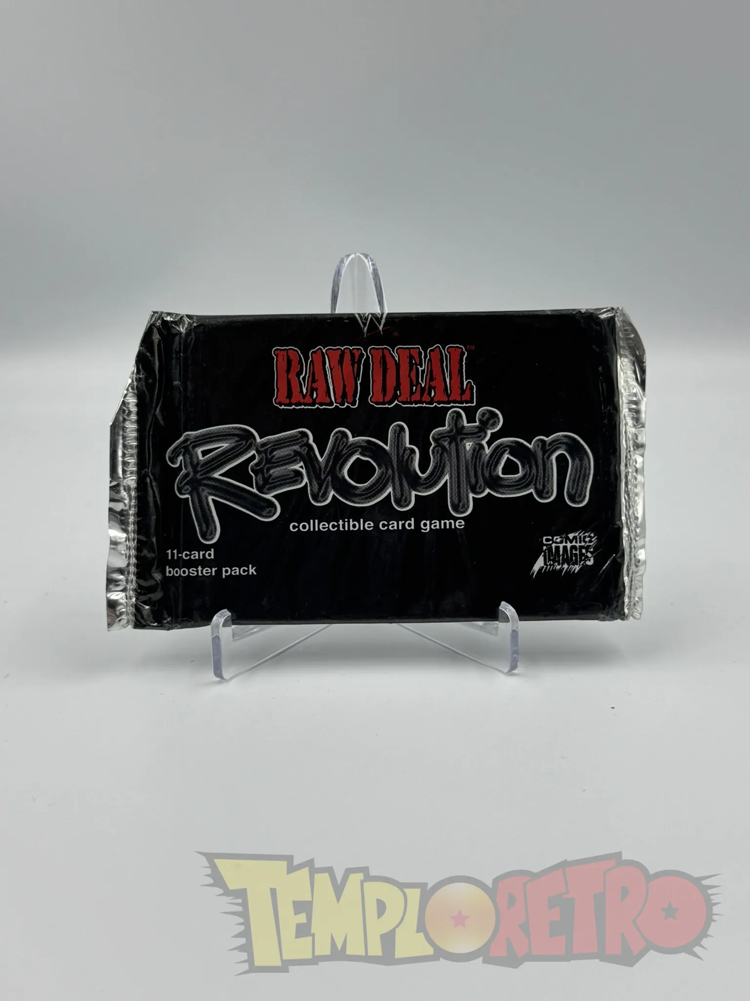 Raw deal revolution (cartas) sobre negro