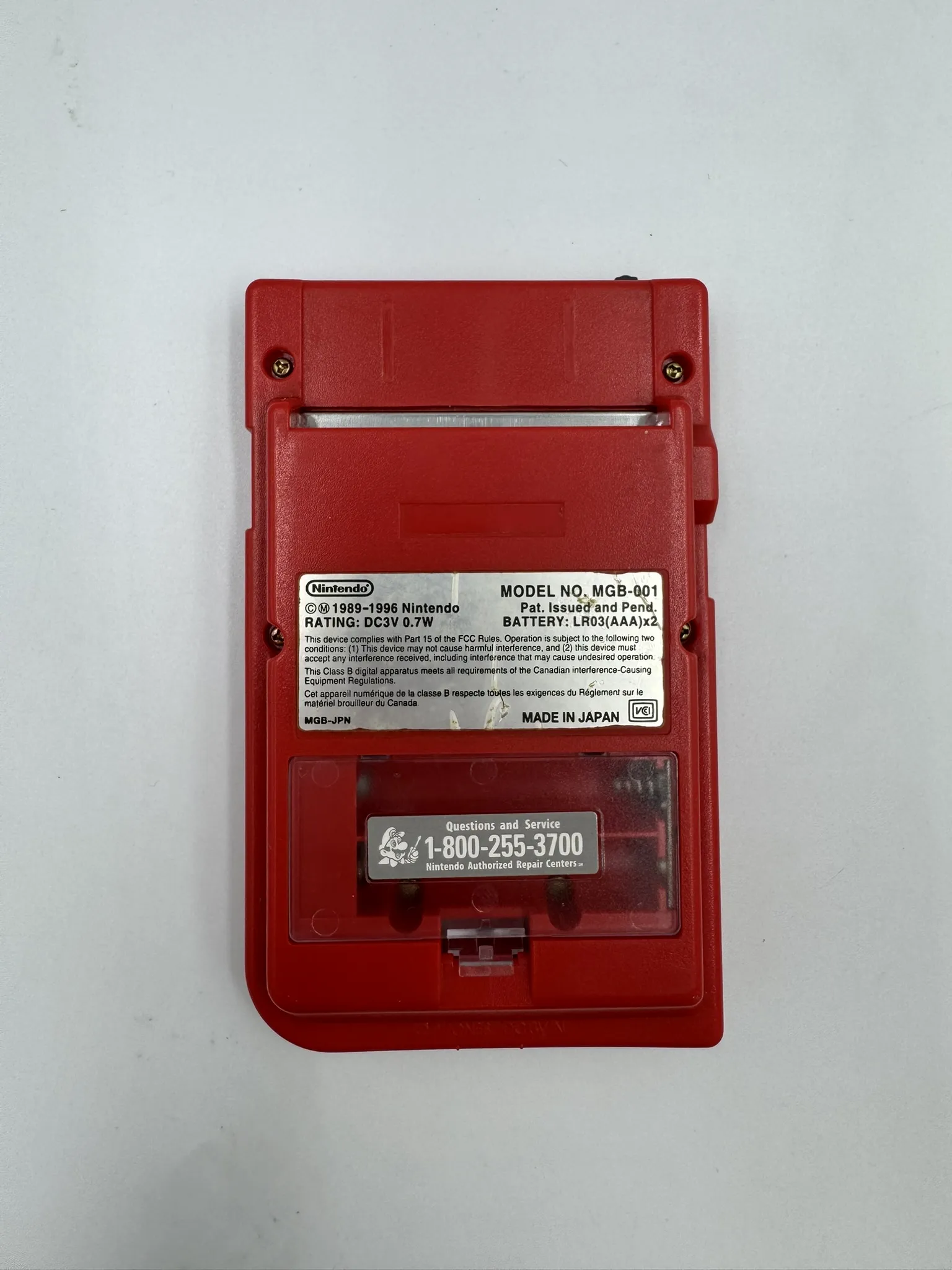 Game Boy Pocket (Roja)