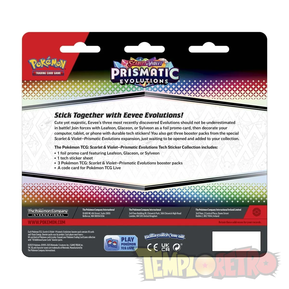 Prismatic Evolution Tech Sticker Box - ESP