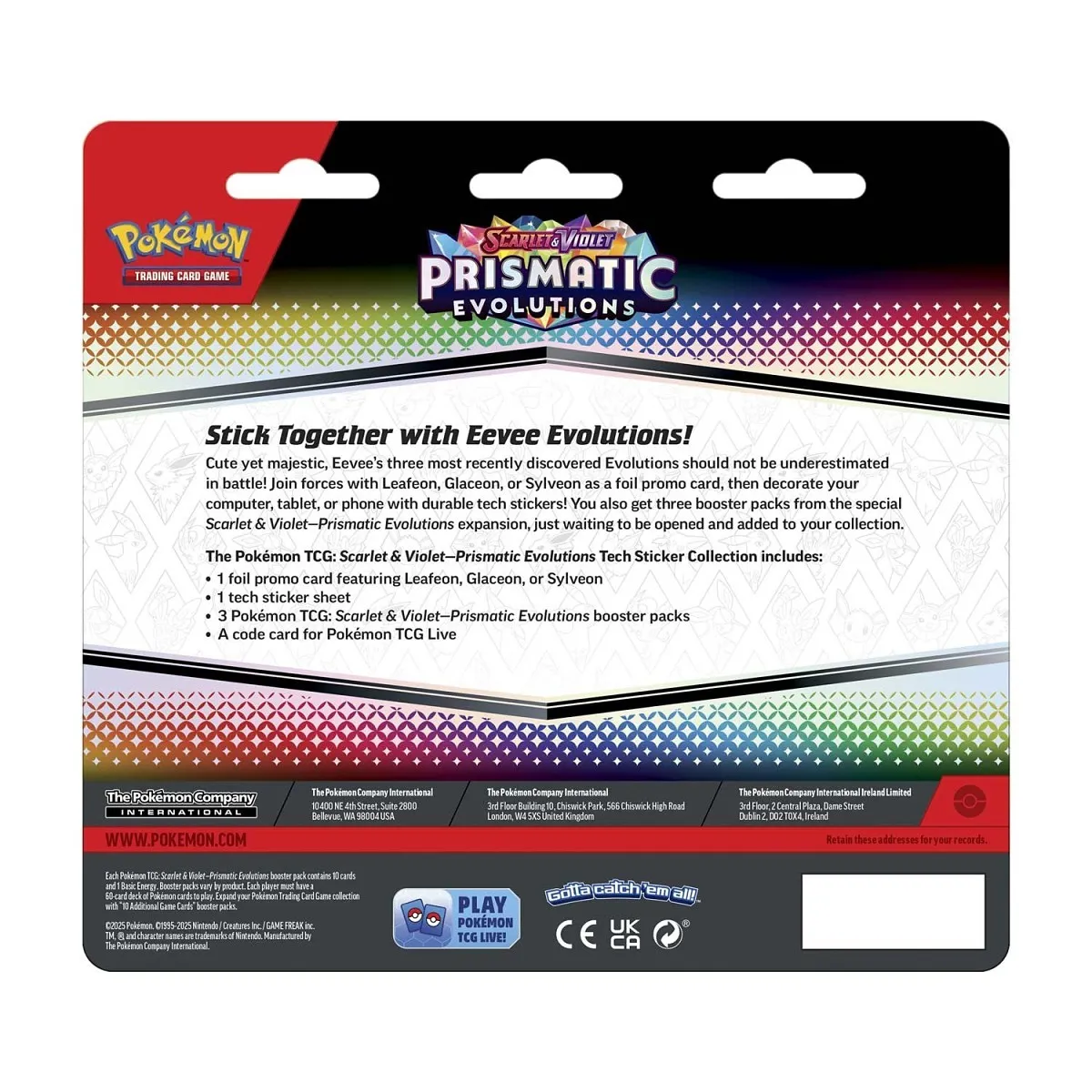 Prismatic Evolution Tech Sticker Box - ESP